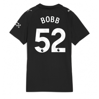 Billige Fotballdrakt Manchester City Oscar Bobb #52 Replika Bortedrakt Dame 2025-26 Kortermet
